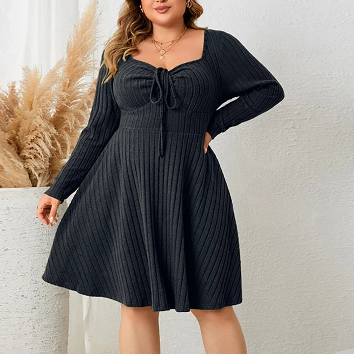 Drune | Weiches Strickribbelkleid