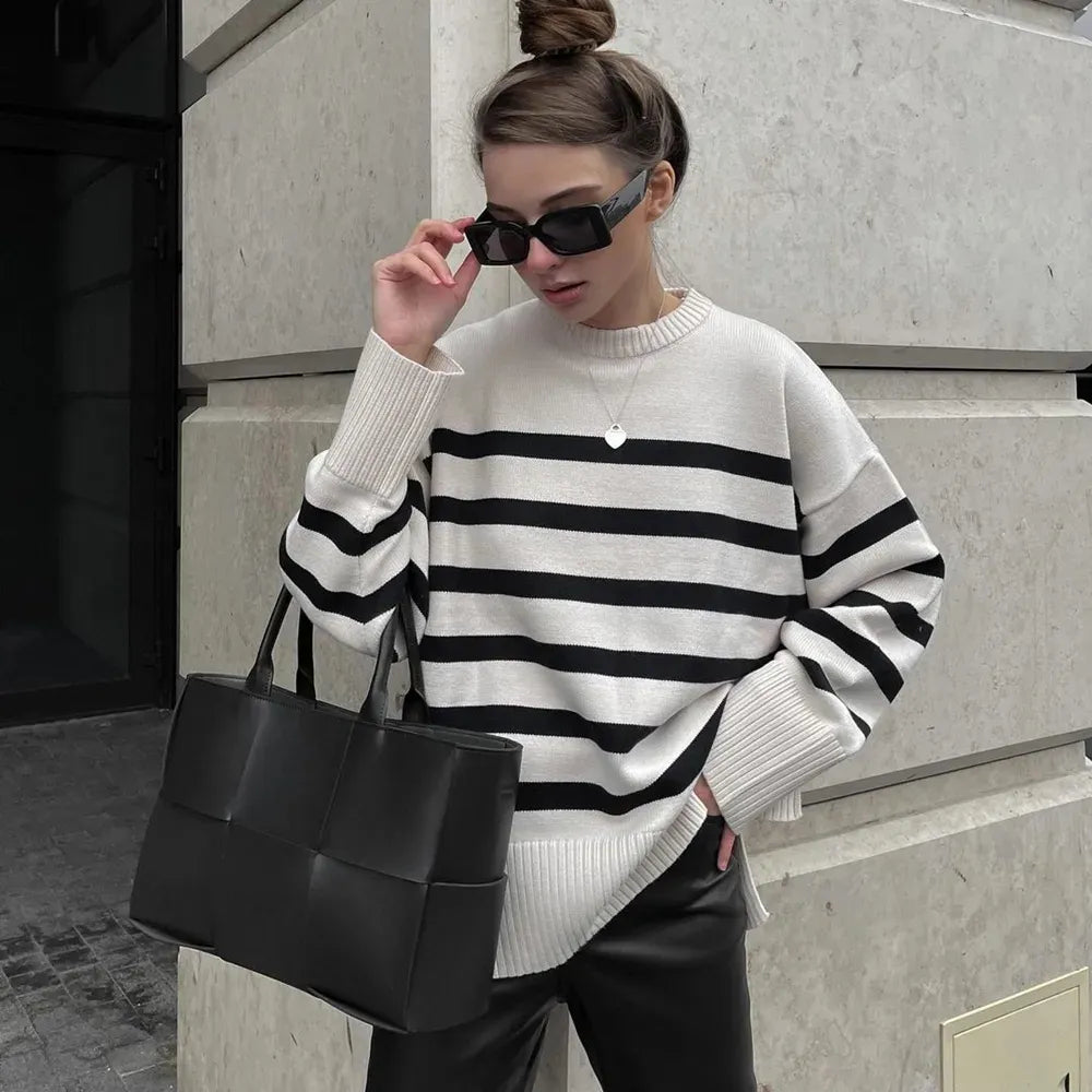 Drune | Gestreifter Pullover Sweater