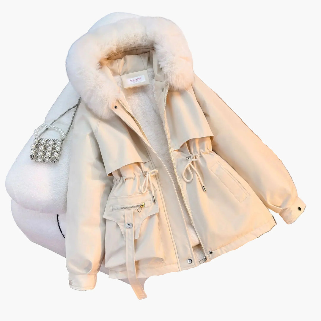 Drune | Winterjacke mit Kapuze und Kunstpelzkragen - Modischer Parka für kalte Tage