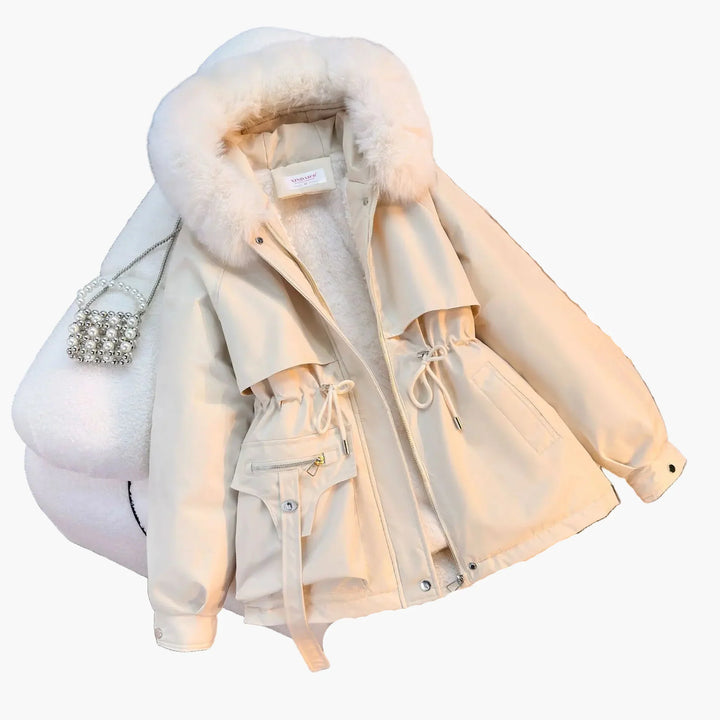 Drune | Winterjacke mit Kapuze und Kunstpelzkragen - Modischer Parka für kalte Tage
