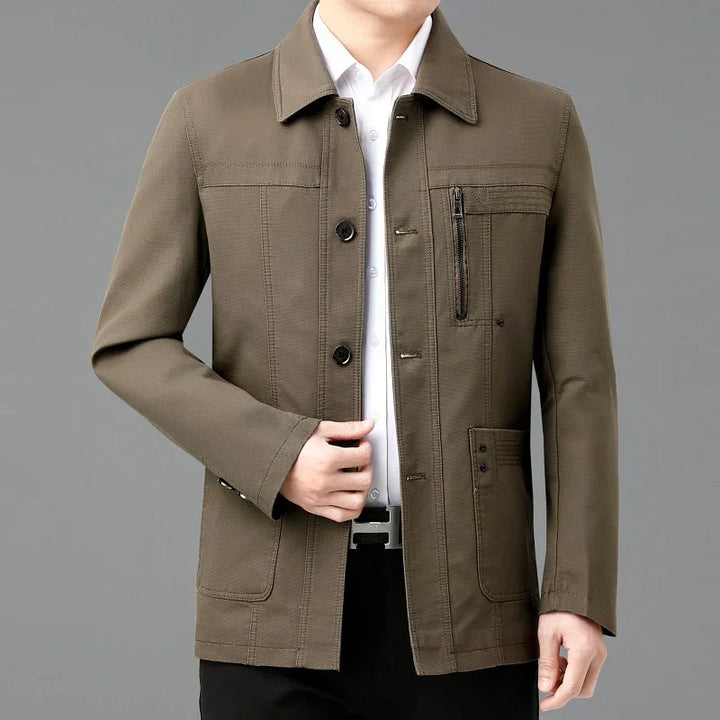 Drune | Leichte Baumwolljacke mit bedrucktem Innenfutter