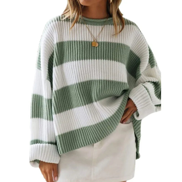 Drune | Langarm Gestreifter Rollkragenpullover