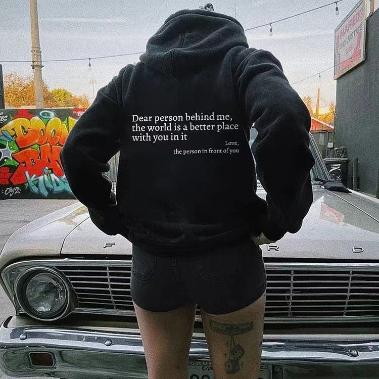 Angel - Liebe Person hinter mir Unisex Hoodie