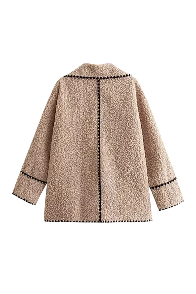 Drune | Croppte Plüschjacke Imitiertes Fell Komfortabel und Trendy