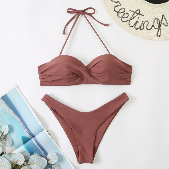 Drune | Sexy Bikini mit Push Up Frauen Badebekleidung Frauen Badeanzug Mädchen Bikiniset Schwimmen Badehosen für Strandbekleidung Pool Sommer