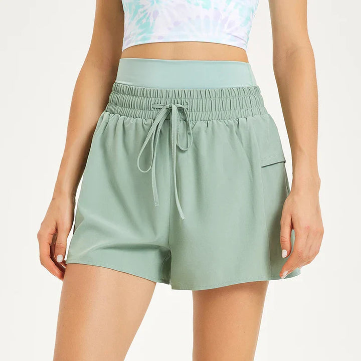Drune | Atmungsaktive Und Leichte 2 in 1 Quick Dry Shorts Für Damen Mit Kordelzug