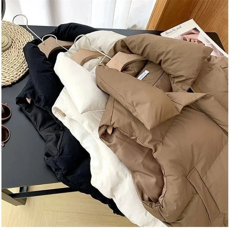 Drune | Kurze Pufferweste mit Hohem Kragen Polyester Minimalistisch, Komfortabel