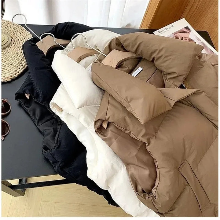 Drune | Kurze Pufferweste mit Hohem Kragen Polyester Minimalistisch, Komfortabel