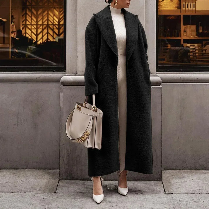 Drune | Elegante Lange Fleecejacke Polyester Bequem und Stilvoll
