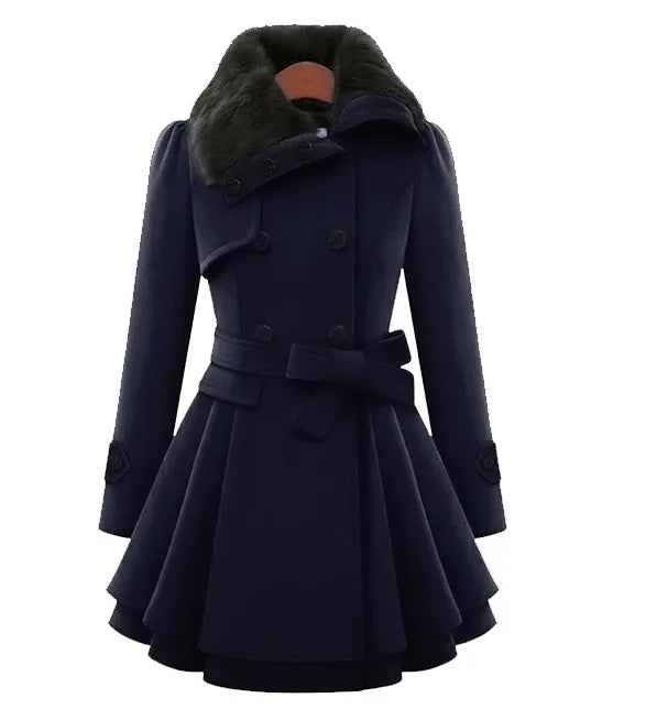 Drune | Damen Slim Fit Trenchcoat Eleganter Übermantel