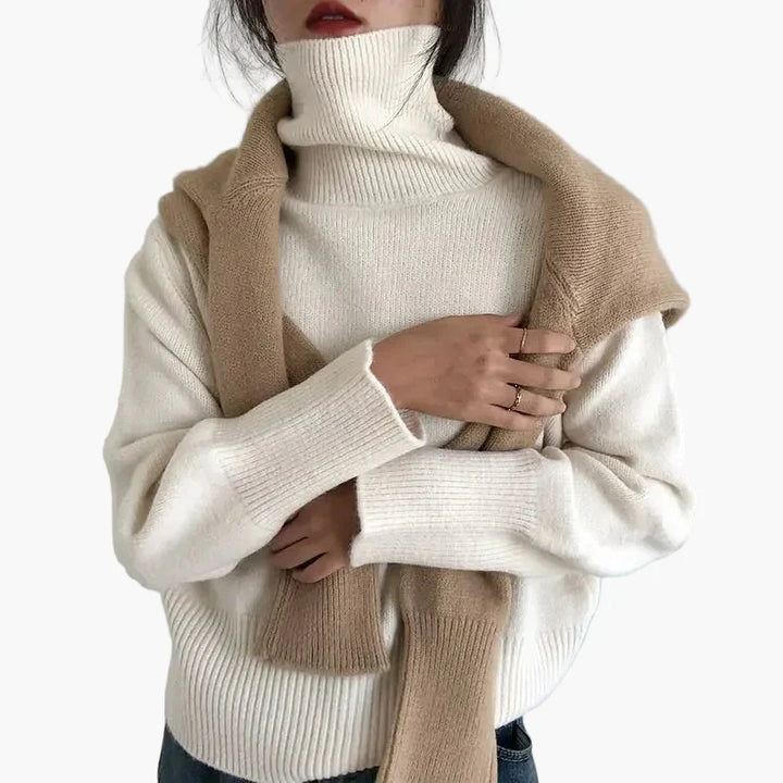 Drune | Turtleneck Pullover - Modischer Herbst Winter Strickpullover für Alltag & Freizeit