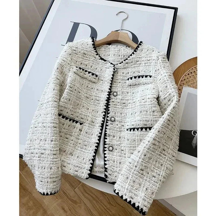 Drune | Tweedjacke - Kontrastbesatz - Elegant und feminin - Klassische Oberbekleidung