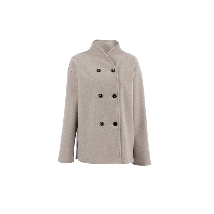 Drune | Zweireihiger Peacoat mit hohem Kragen