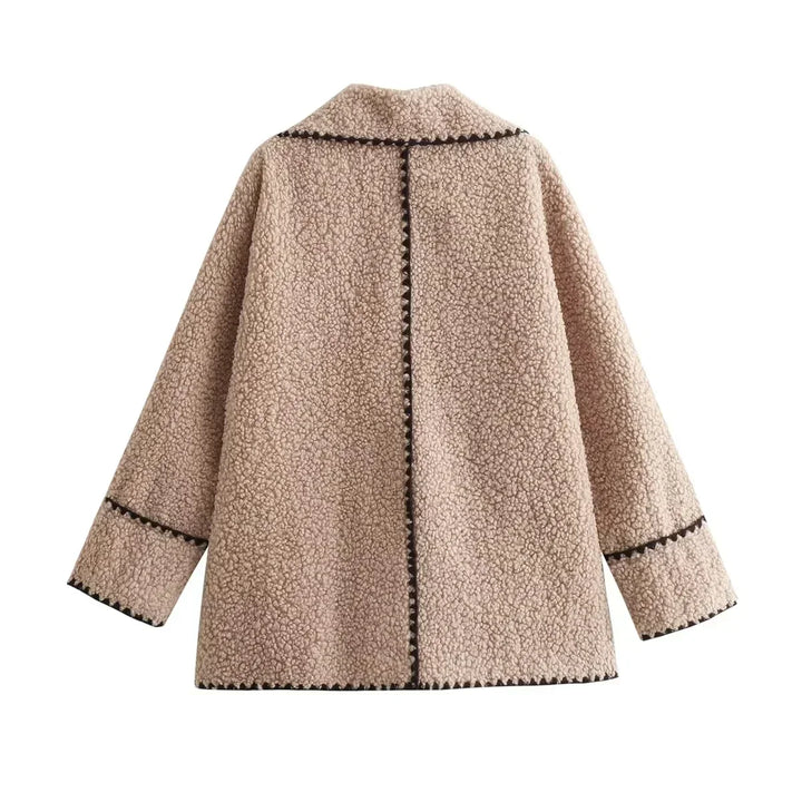 Drune | Fleece Jacke Beige Warm und Bequem