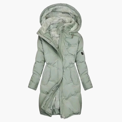 Drune | Wintermantel Kapuzenjacke Lang Warm Gepolstert Elegant Freizeit