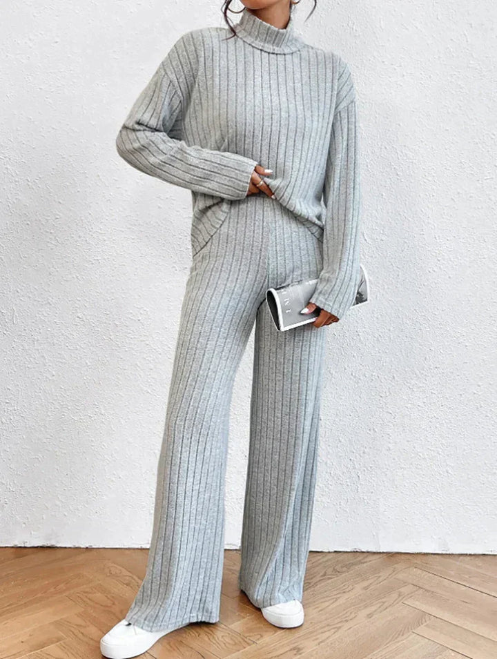Drune | Gestrickte Hose und Rollkragenpullover für Damen
