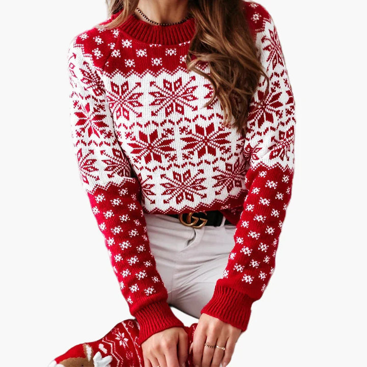 Drune | Winter Pullover Skandinavisches Muster - Modischer Weihnachts- und Freizeit-Strickpullover