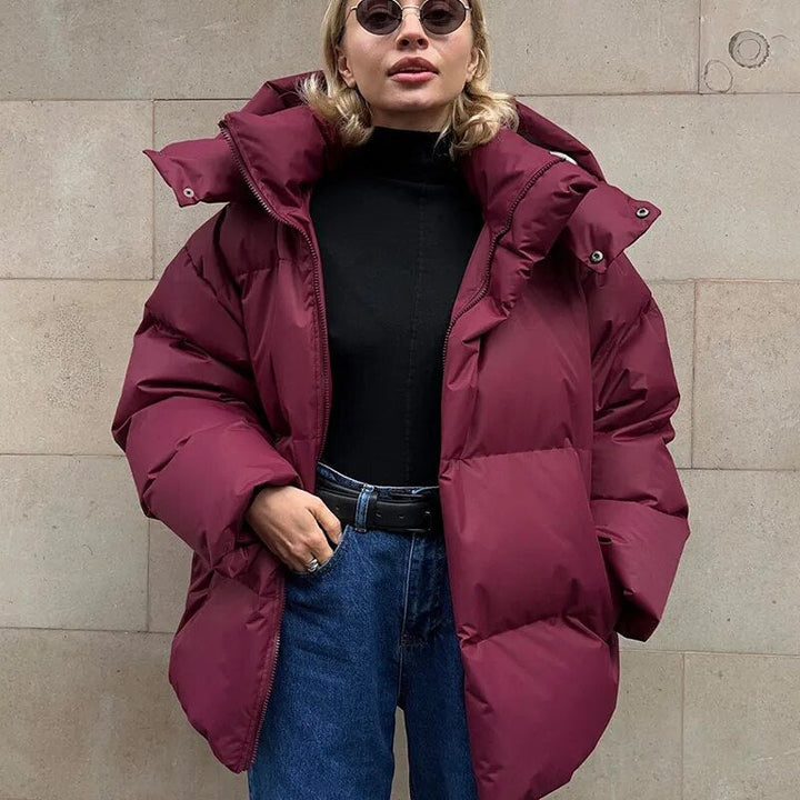 Drune | Oversized Puff-Hoodie-Jacke