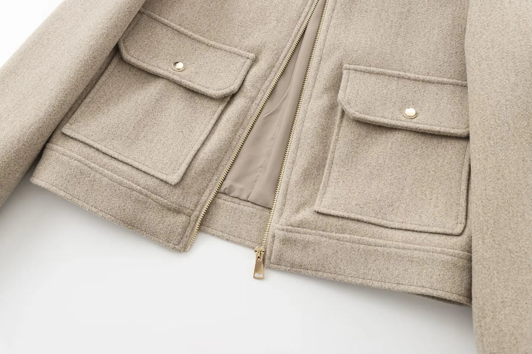 Drune | Bomberjacke mit Kurzem Revers, mit Reißverschluss und Klappentaschen