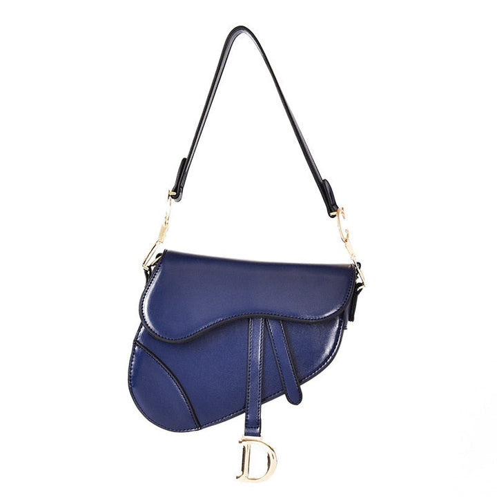 Drune | elegante Damen Umhängetasche - exklusive PU - lederne Satteltasche