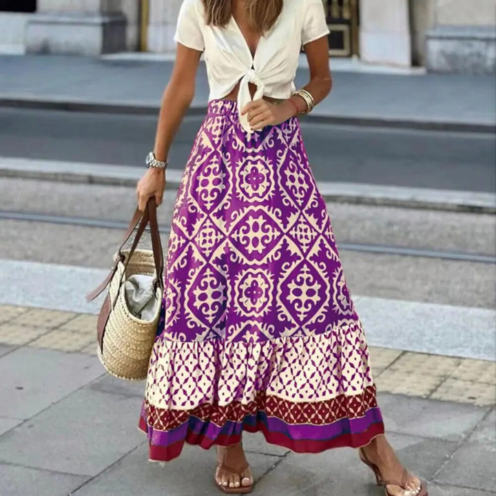 Drune | Boho Print Maxi Rock für Damen