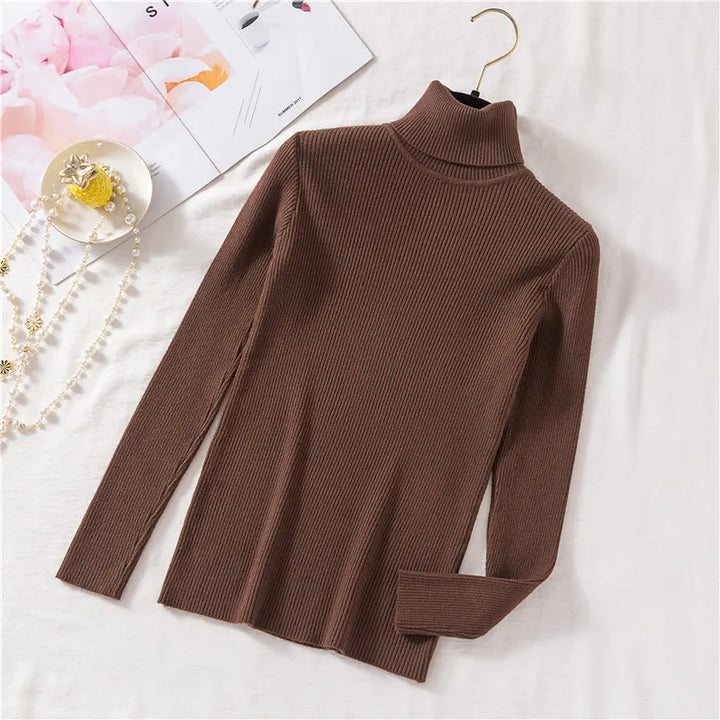 Drune - Damen-Ripp-Turtleneck für elegante Raffinesse