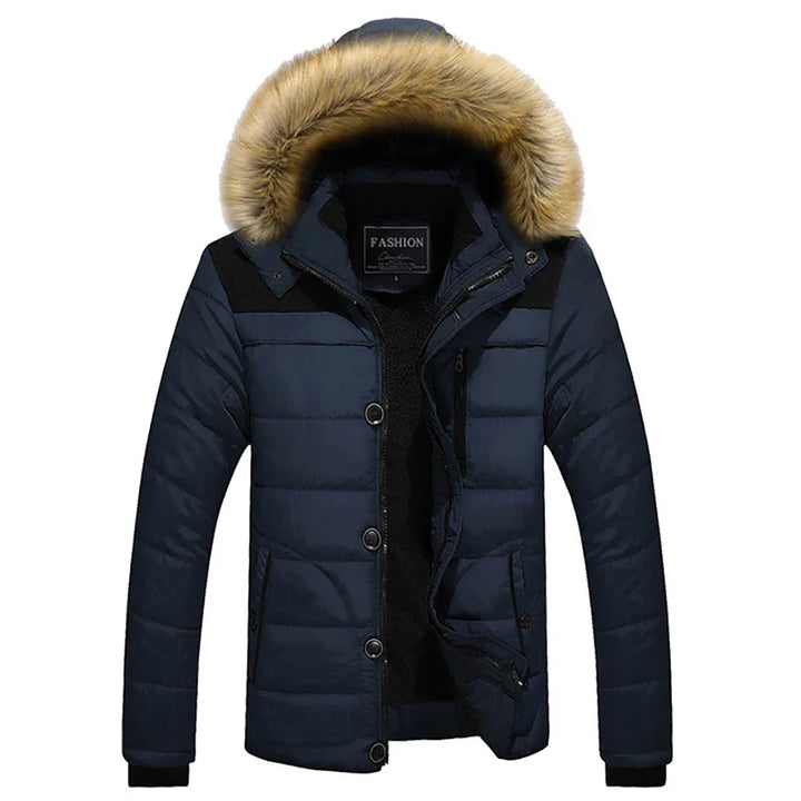 Drune | Herren Winterjacke mit Fellkapuze