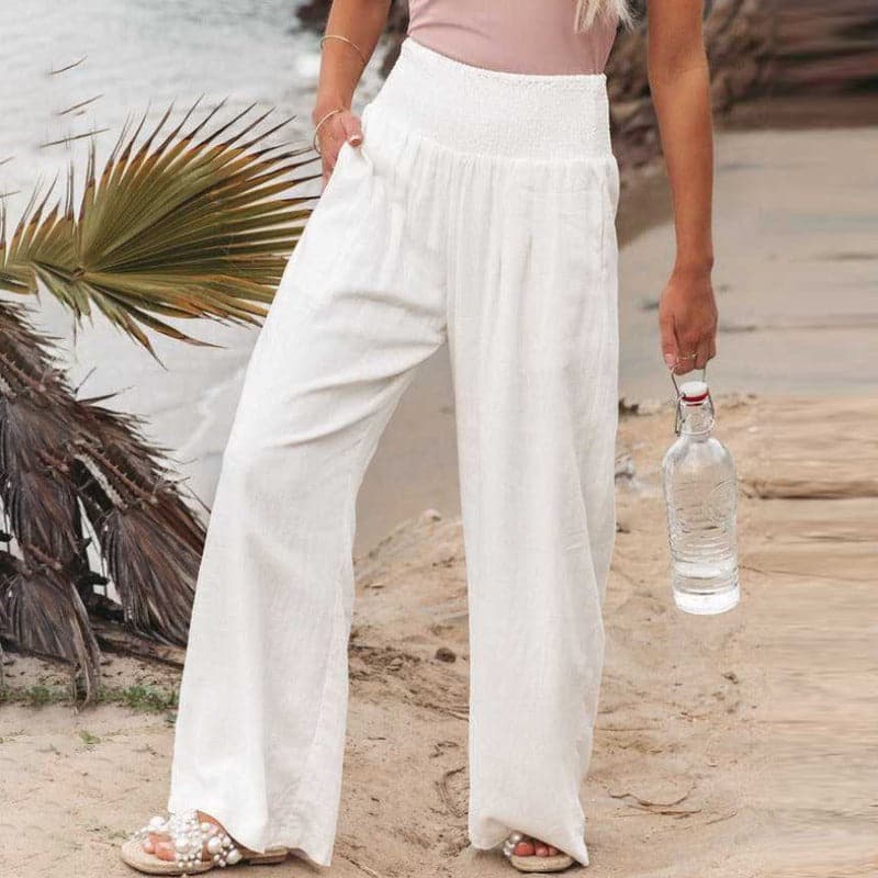 Drune | Lässige weite Leinenhose für Frauen