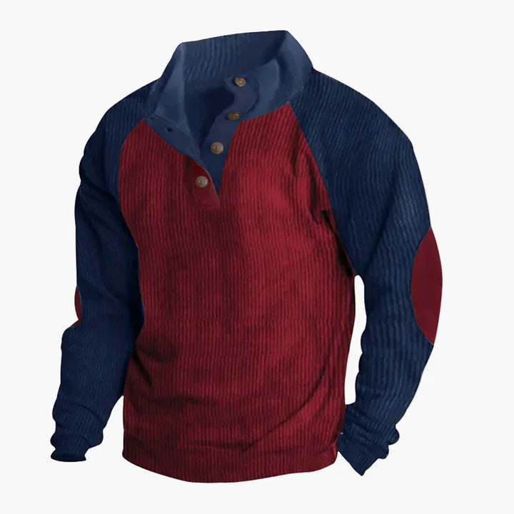 Drune | Freizeitpullover mit Vintage-Raglanstil und Knopfleiste - Ideal für Alltag und Outdoor