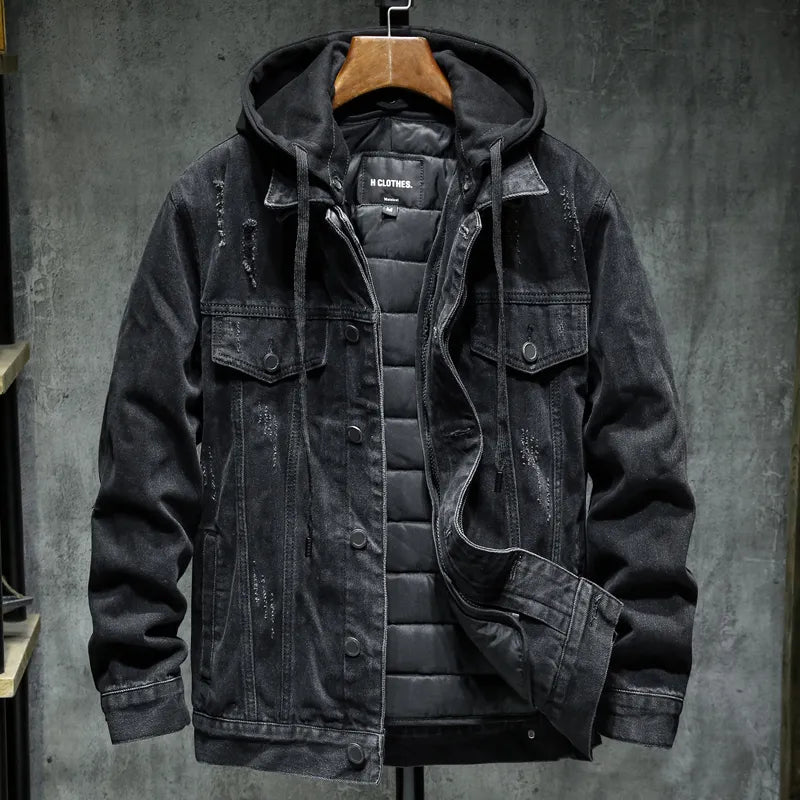 Drune | Jeansjack mit Kapuze für Herren