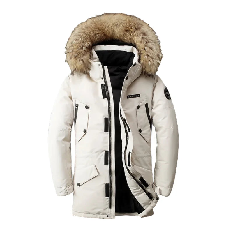Drune | Halblange Winterjacke mit Kapuze