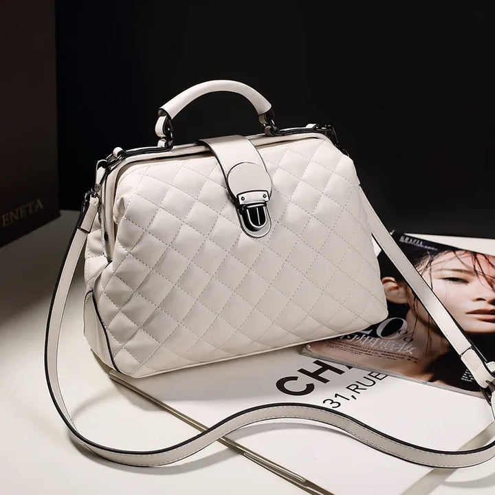 Drune | Luxuriöse Vintage-Inspirierte Handtasche mit Metallschnalle
