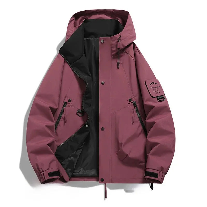Drune Kapuzen-Windbreaker Jacke
