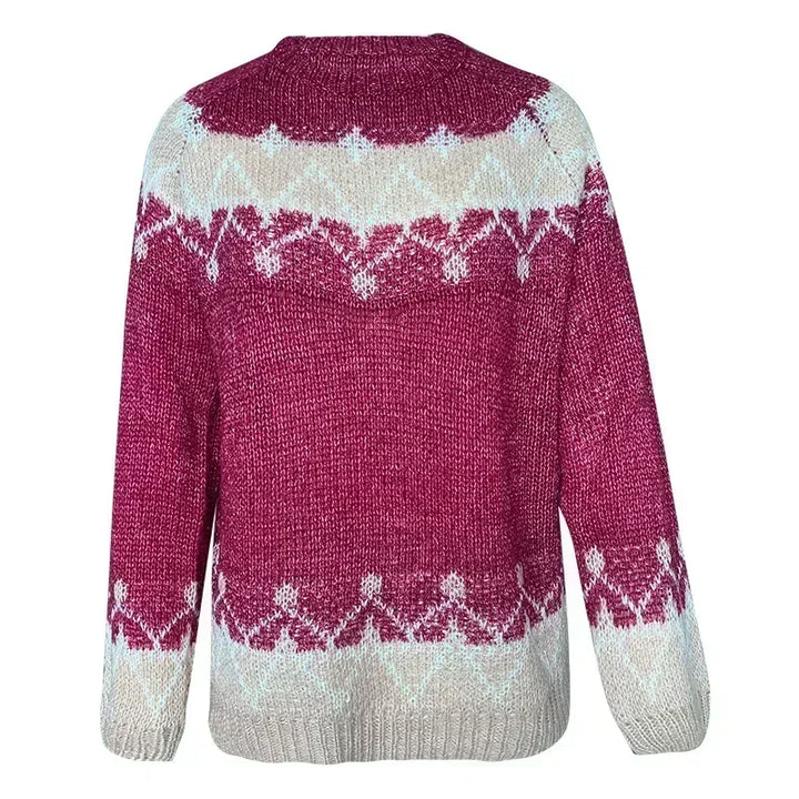 Drune -  Hässlicher Weihnachtspulli - Dicker Strickpulli mit gemütlichem Jacquardmuster