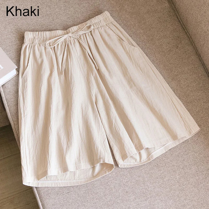 Drune | Baumwoll-Knie-Lange Shorts
