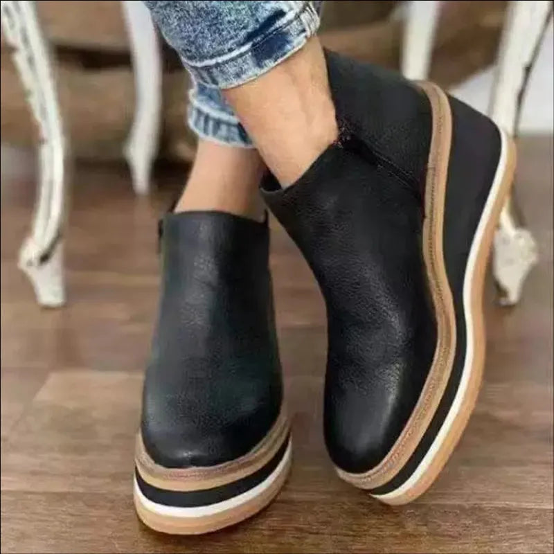 Drune | Stilvolle Stiefeletten mit Zipper und Plateau