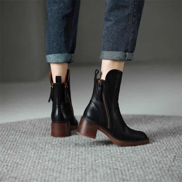 Drune - Damen Leder Stiefeletten