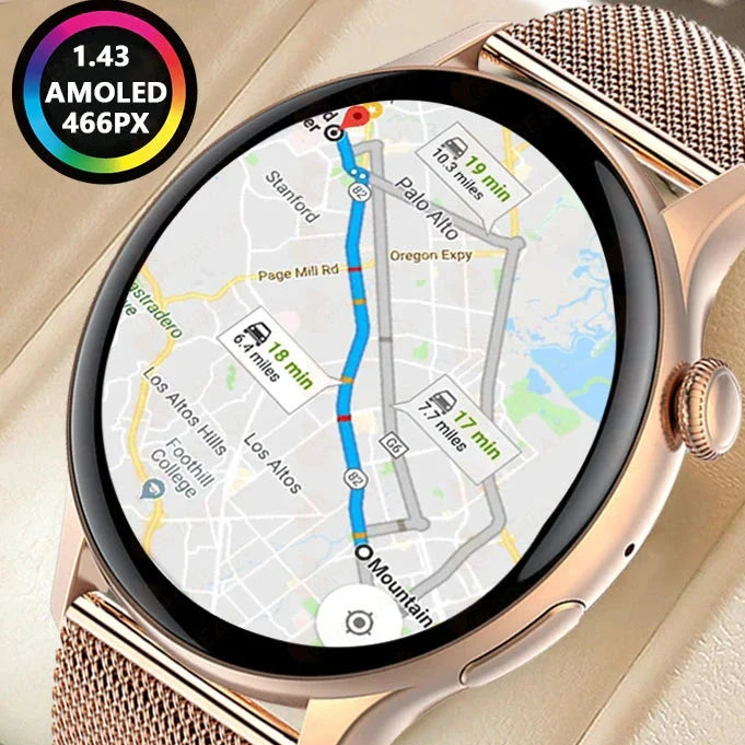 Drune | Luxuriöse Gps Smartwatch Für Frauen Hd Bildschirm