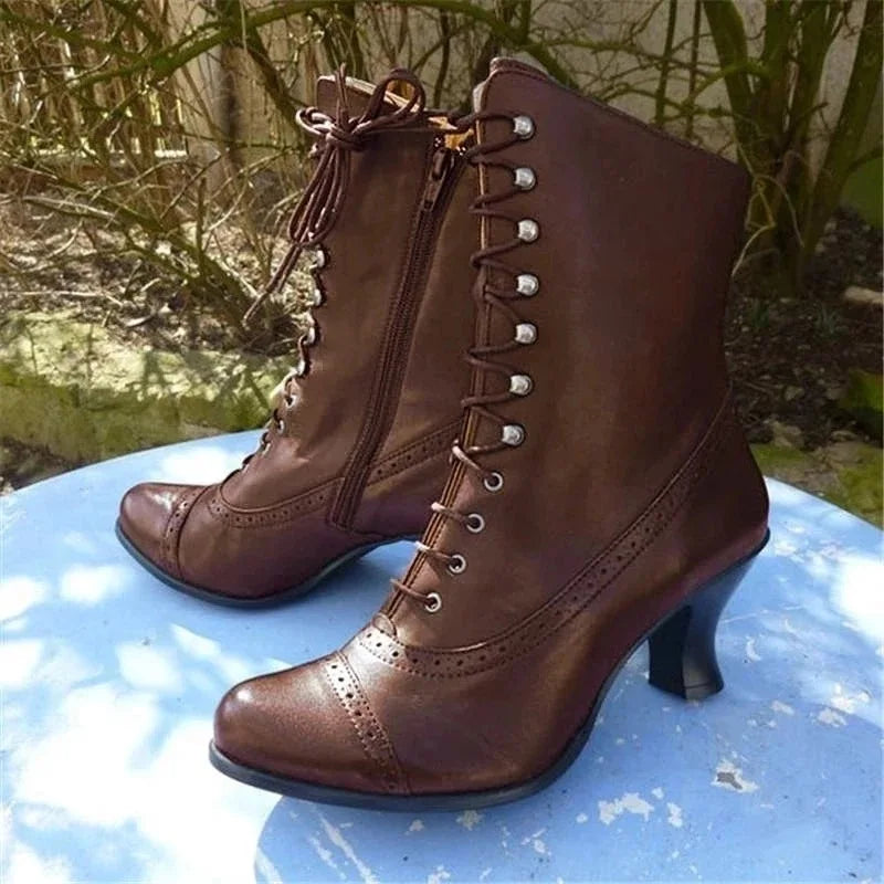 Drune | Viktorianische Schnürstiefel mit Absatz