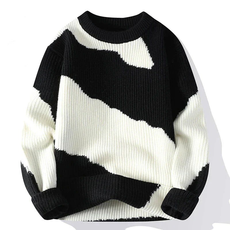 Drune | Lässiger Strickpullover mit Muster Weich und Trendy Perfekt Für Schichten-look