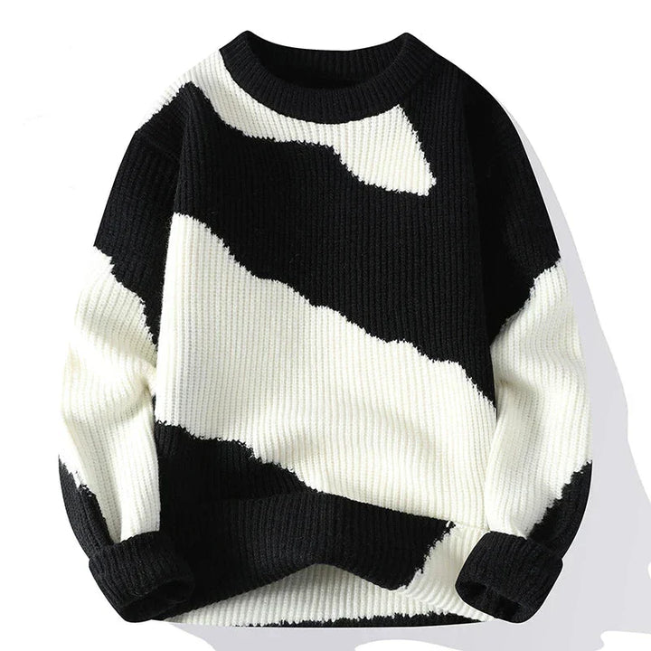 Drune | Lässiger Strickpullover mit Muster Weich und Trendy Perfekt Für Schichten-look
