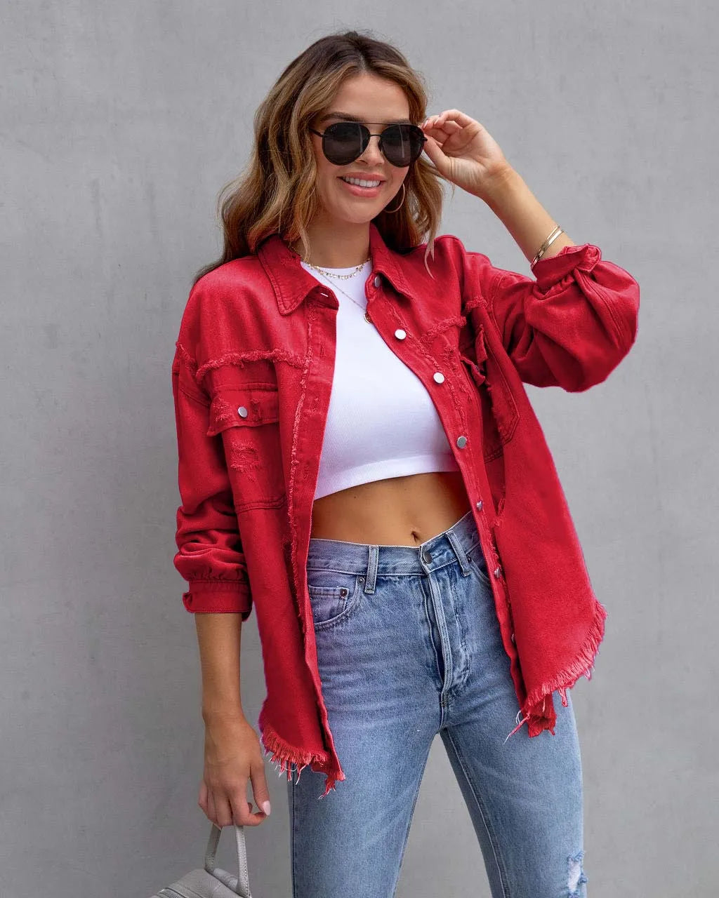 Drune - Trendige Frühlingsjacke aus designtem Denim