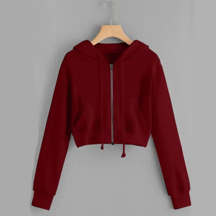Drune | Kurzes, Warmes und Kuscheliges Winter Kapuzen Sweatshirt