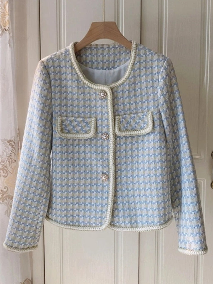 Drune | Tweed kurze Karojacke für Damen