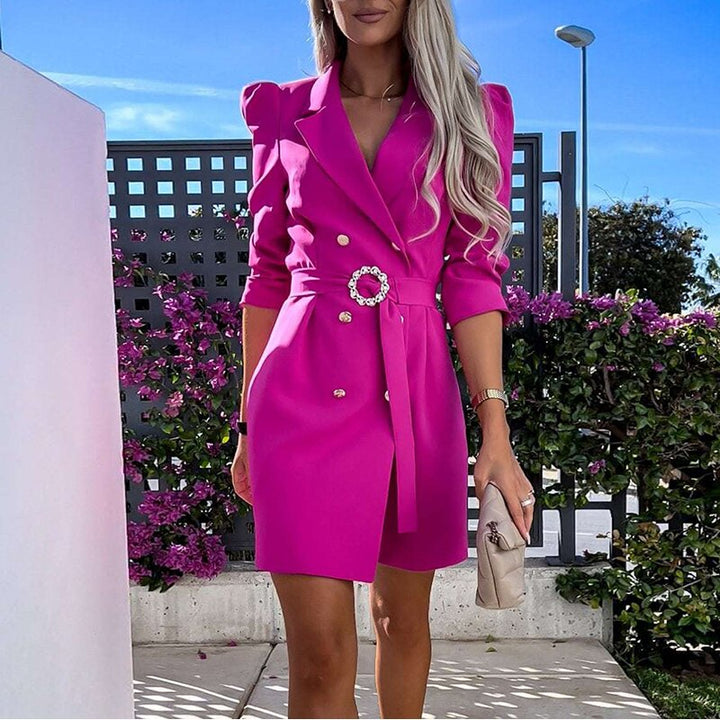 Drune - Blazerkleid mit Reverskragen und Taillengürtel