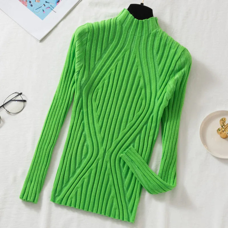Drune | Damen Strickpullover mit Rollkragen und langen Ärmeln