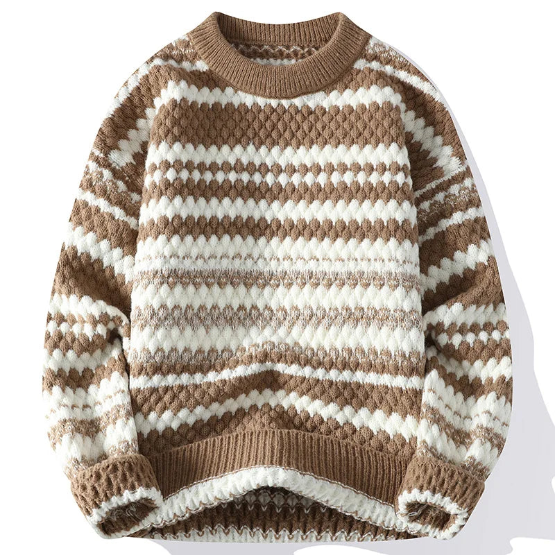 Drune | Strickjacke mit Nordischem Muster Weich und Warm Perfekt Für Wintertage