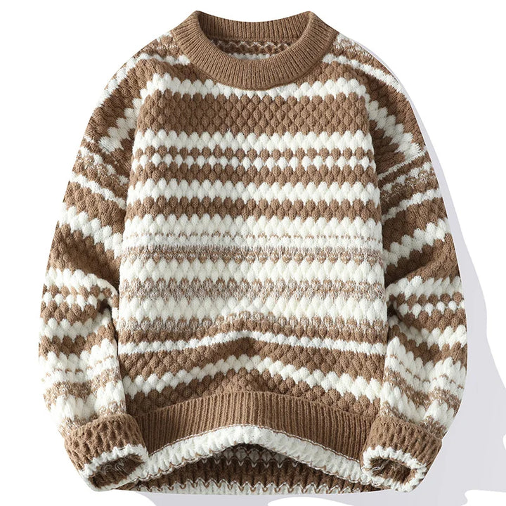 Drune | Strickjacke mit Nordischem Muster Weich und Warm Perfekt Für Wintertage