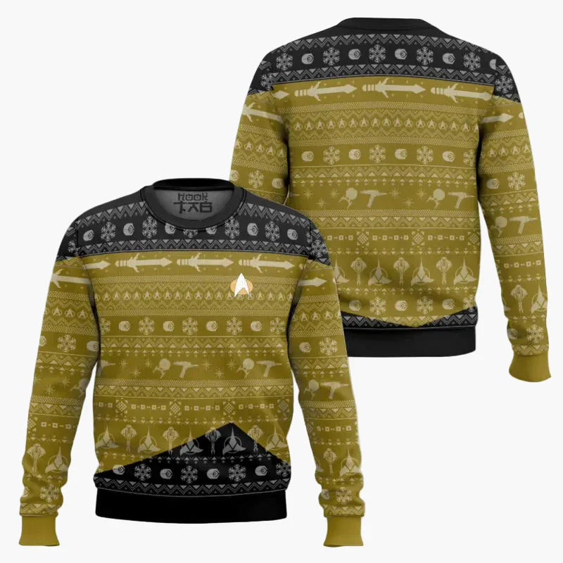 Drune | Star Trek Pullover - Geek Weihnachts-Sweatshirt für Fans, Winter Freizeit