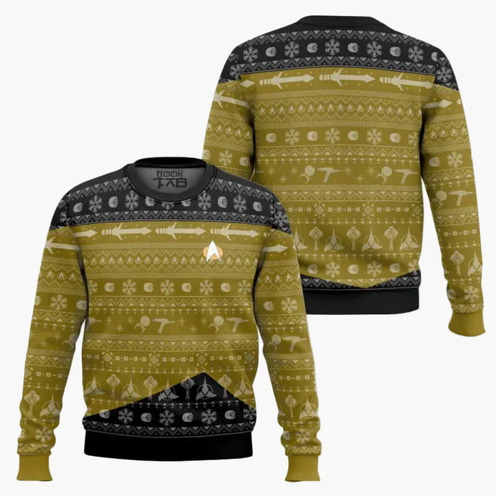 Drune | Star Trek Pullover - Geek Weihnachts-Sweatshirt für Fans, Winter Freizeit